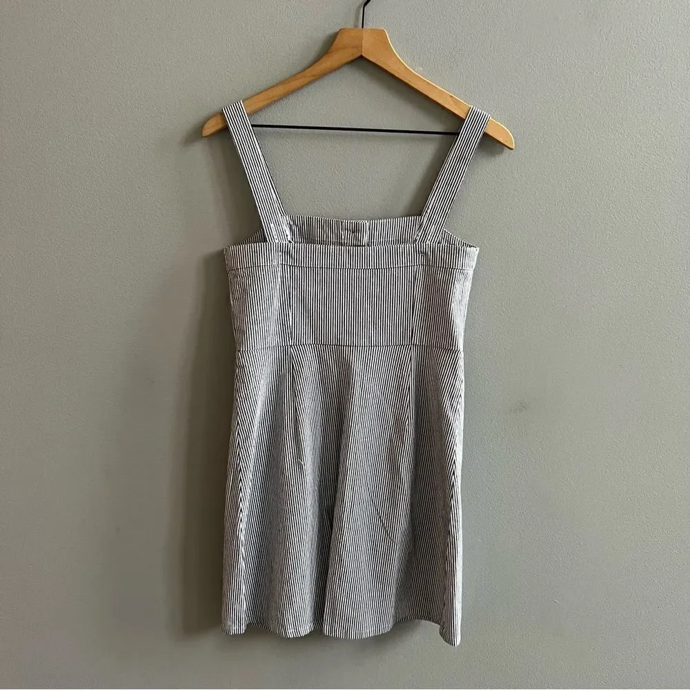 Hollister Pinstripe Button Down Striped Mini Dress Size Small - Picture 10 of 15